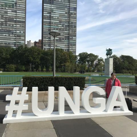 Marvie Misolas MM at UN General Assembly in New York 2018