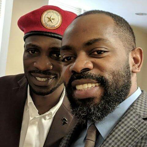Bobi Wine and Léonce Byimana, executive director of Torture Abolition and Survivors Support Coalition International (TASSC) in Washington, D.C., September 13, 2018.