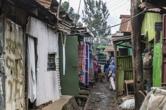 Photo of the Kibera slum in Nairobi, Kenya by Nimara via Flickr