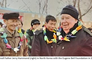 Maryknoll Fr. Jerry Hammond (right) in North Korea