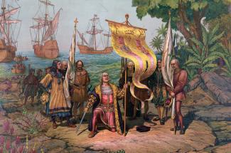 Christoper Columbus arrives in America