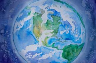Earth art by Elena Mozhvilo via Unsplash