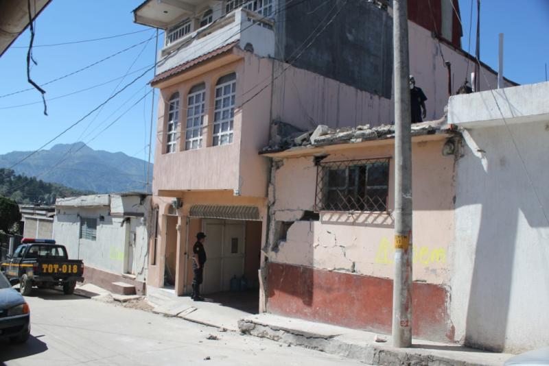 Earthquake damage in San Marcos, Guatemala
