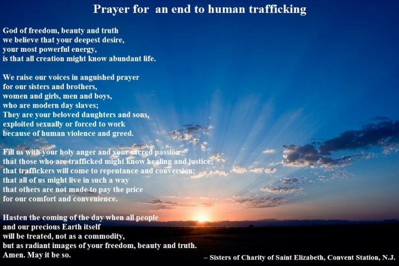 Prayer for an end to human trafficking